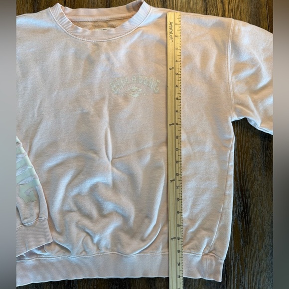 Billabong Light Pink and White Logo Crewneck Sweatshirt Size S - Picture 6 of 12